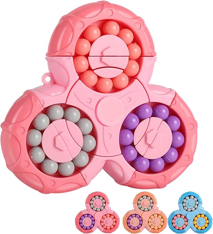 Magic Bean Brain Teaser Finger Spinner Toy Hand Spinner Stress Anxiety Relief