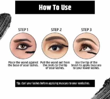 Pippal Sky High Mascara with Fit Skin Eyeliner Ultra Volume Volumizing Mascara for Bold And Dramatic Lashes Long Lasting Waterproof 12Gm