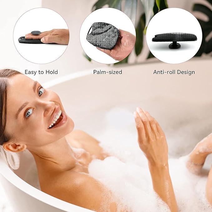 Body Scrubber for Bathing - Dead Skin Remover, Super Soft Silicone Body Shower Scrub, Reusable Body Cleansing Brush