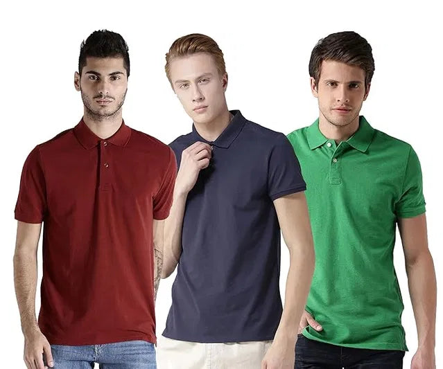 Cotton Polo T-Shirt (Pack of 3)