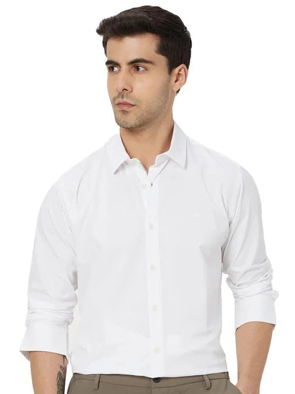 Men’s White Slim Fit Formal & Casual Shirt Full Sleeve Solid Shirt Pack of 3